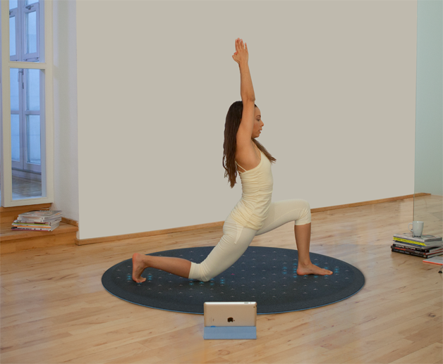 O tapete que ensina yoga e outros exercícios