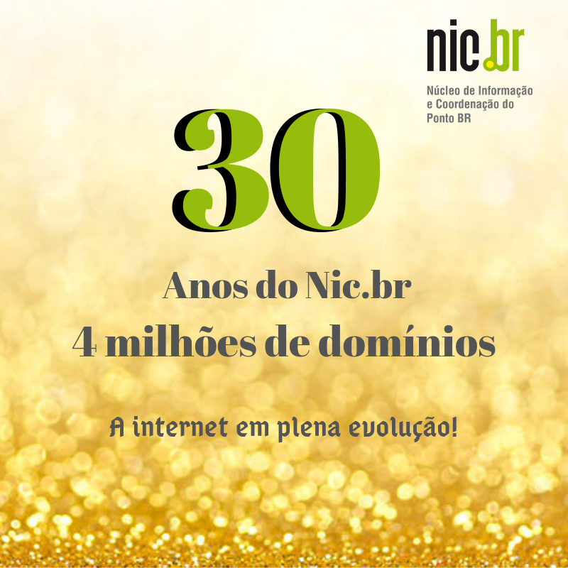30 anos do NIC.br e mais de 4 milhões de domínios