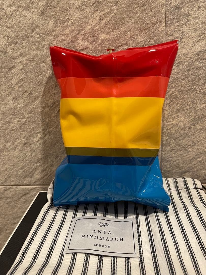 Anya Hindmarch Crisp Packet Rainbow Clutch Bag Deadstock Not Used Rare Art