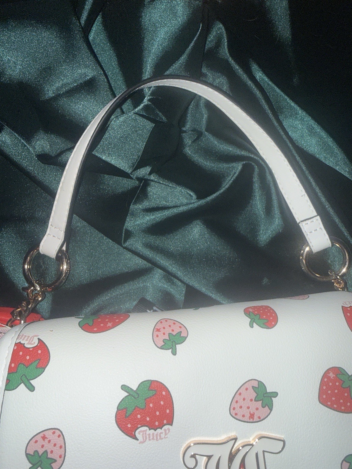 Juicy Couture Sweet N Juicy Small Flap Shoulder Bag Strawberry Print Coin Purse