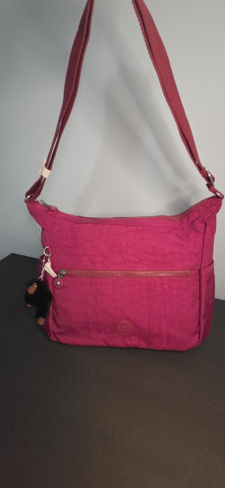 Kipling Alenya Crossbody Shoulder Bag Purse Polyamide HB6628 Purple Fig $119 NWT