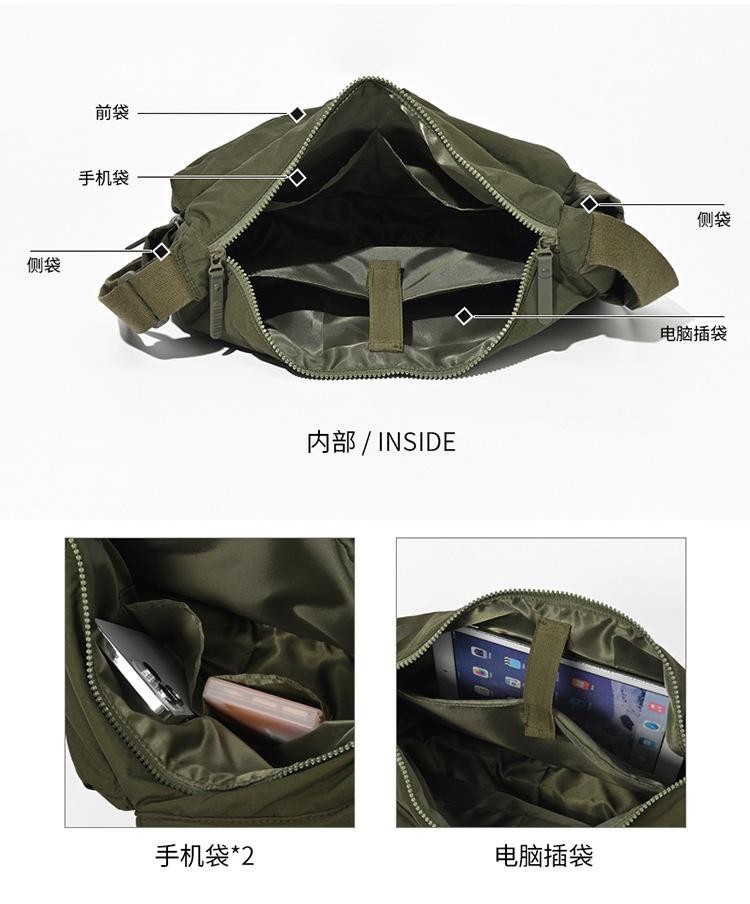 Casual Multi-pocket Messenger Bags for Women Fashion Nylon Shoulder Bag Ladies L