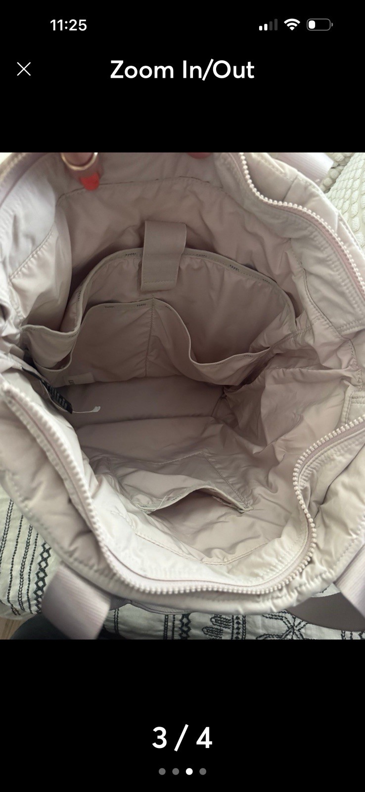 VUORI ALL AROUND TOTE OFF WHITE TAN VERY CLEAN