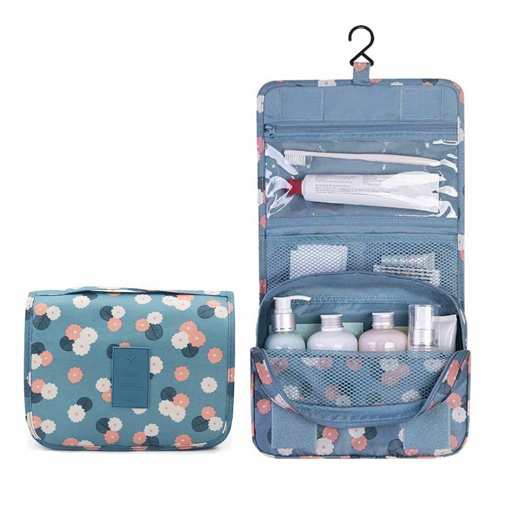 Travel Cosmetic Makeup Bag Toiletry Case Hanging Pouch Beauty Organizer Storage