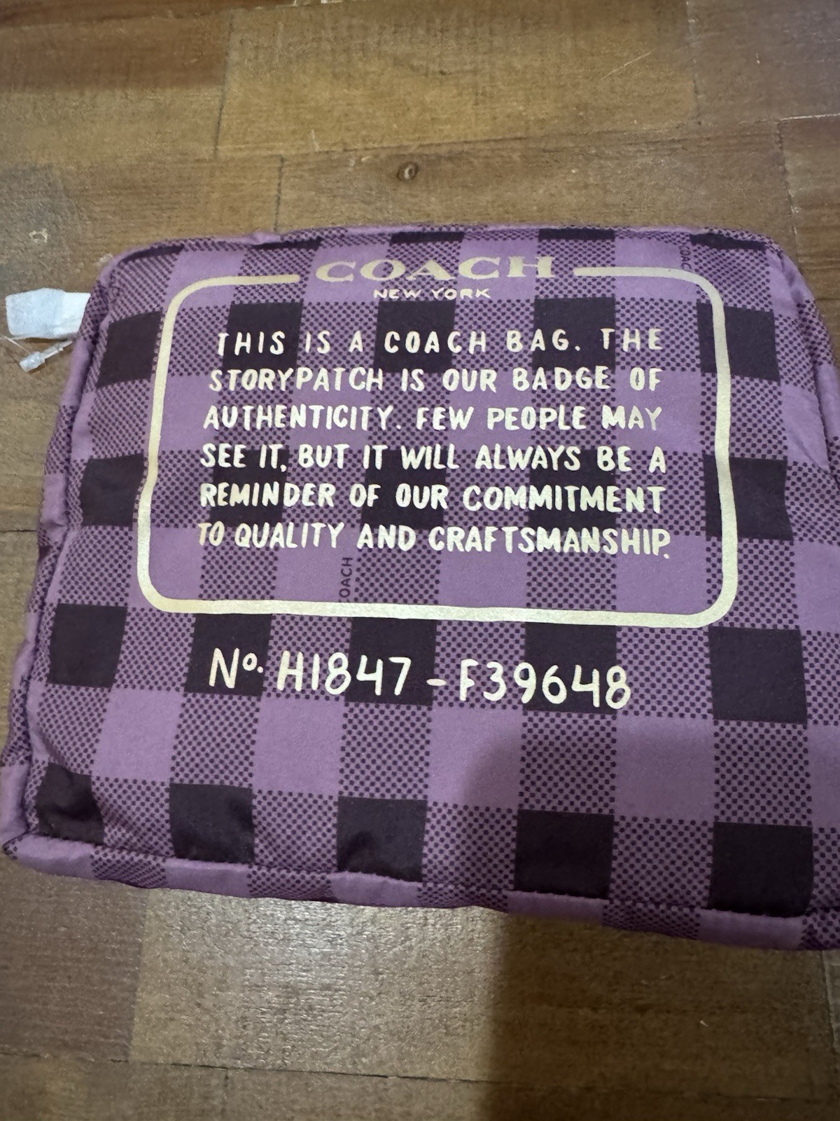 Coach Gingham Primrose Nylon PACKABLE Backpack NWOT 39648