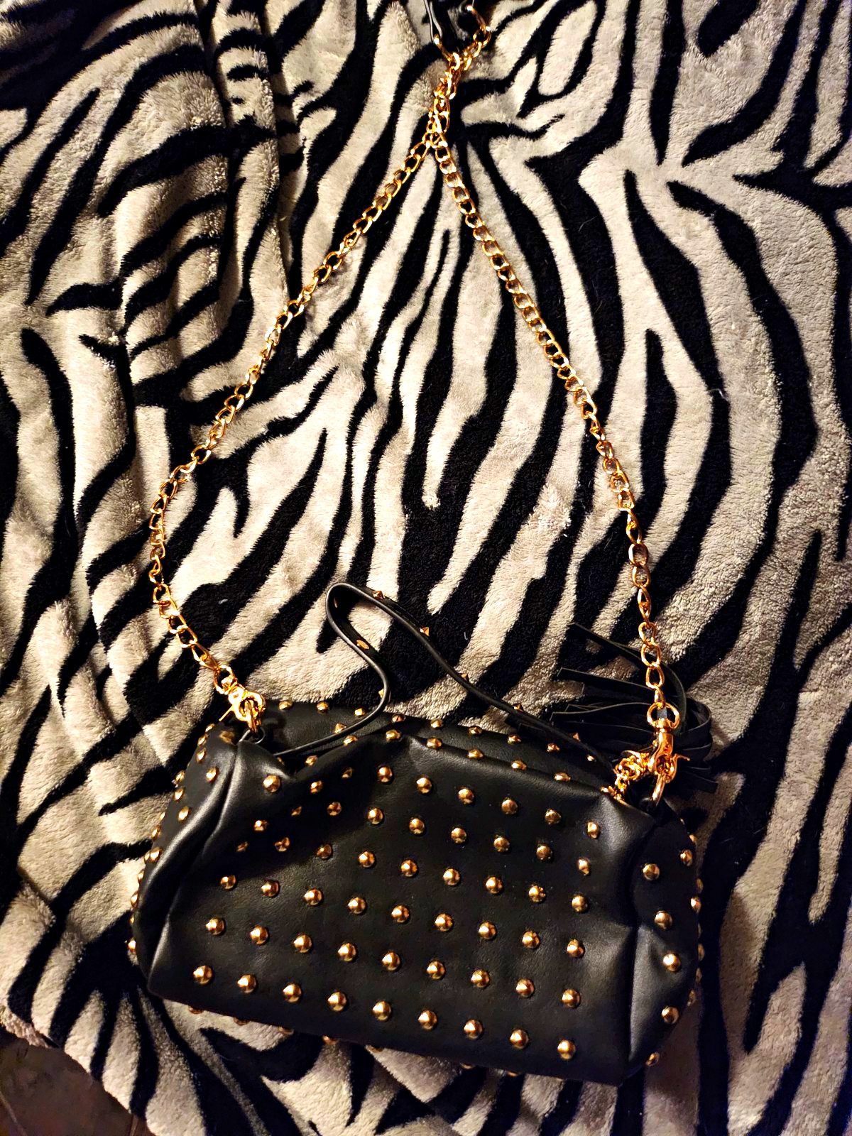 Small Goth Studded Shoulder Bag Purse