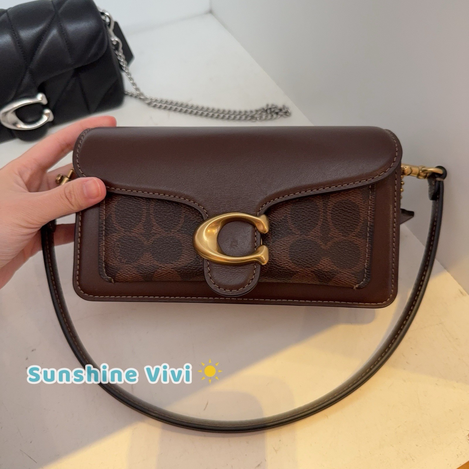 NWT Coach Tabby Shoulder Bag 20 in Signature Canvas CY200 Brass/Maple