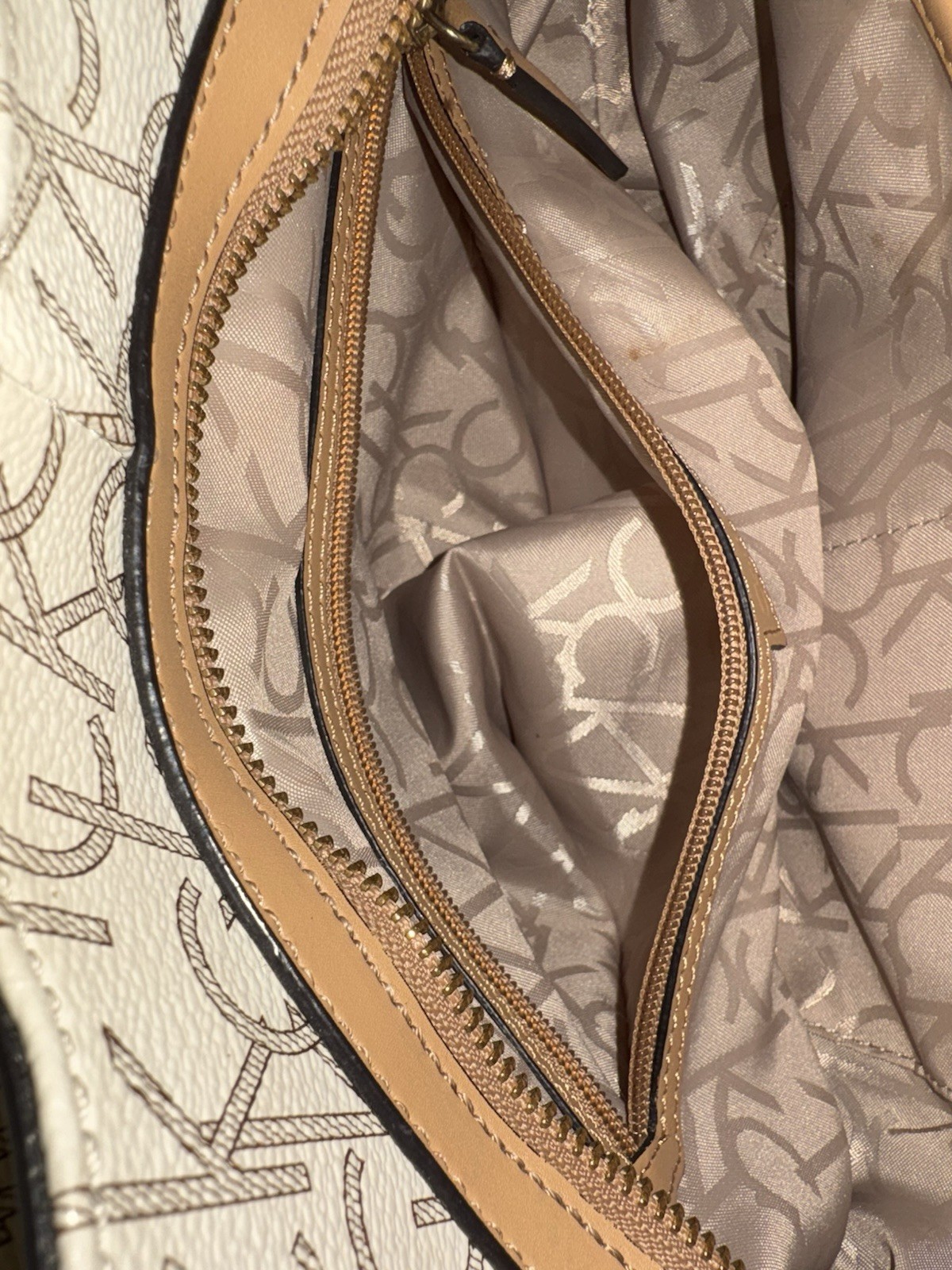 Calvin Klein Monogram Satchel Handbag