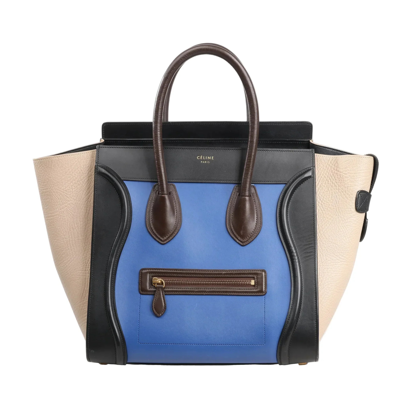 Celine Luggage Mini Leather Handbag in Multicolor