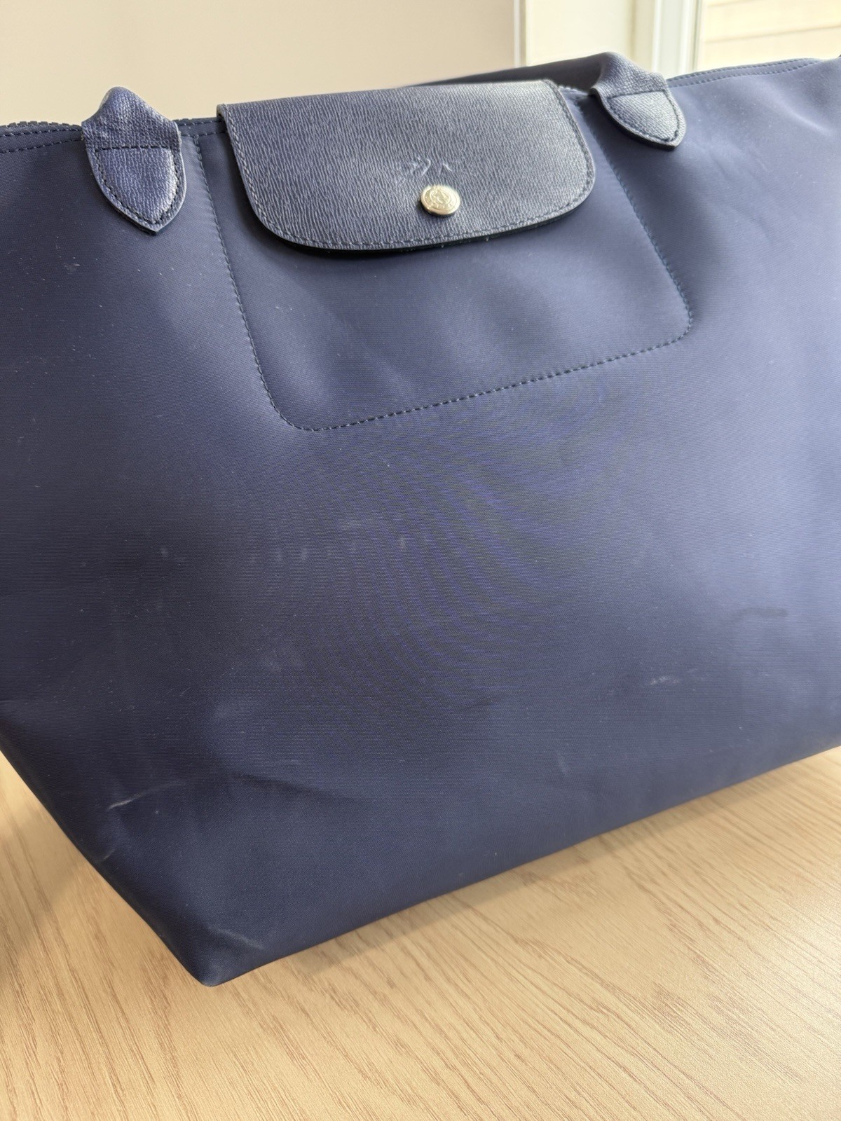 Longchamps Le Pliage Nylon Shoulder Tote Bag – Navy Blue – See Photos!
