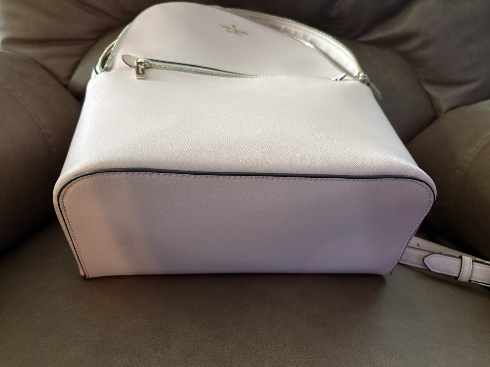 Kate spade Pink Medium Backpack Zip Closure Front Pocket Gold Hardware