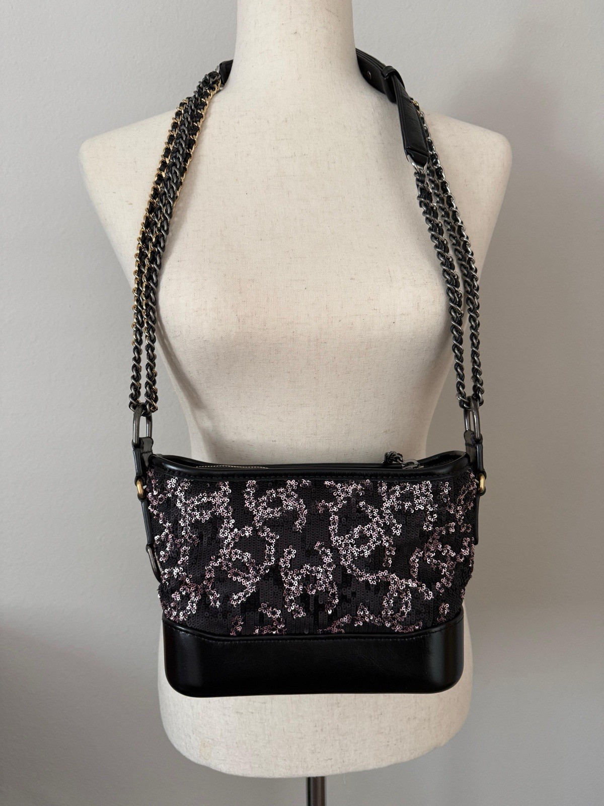 CHANEL Small Gabrielle Sequin Bag