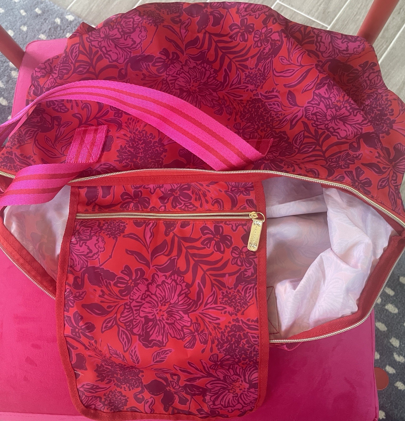 Lilly Pulitzer NWOT Getaway Packable Secret Hideaway Bag Tote