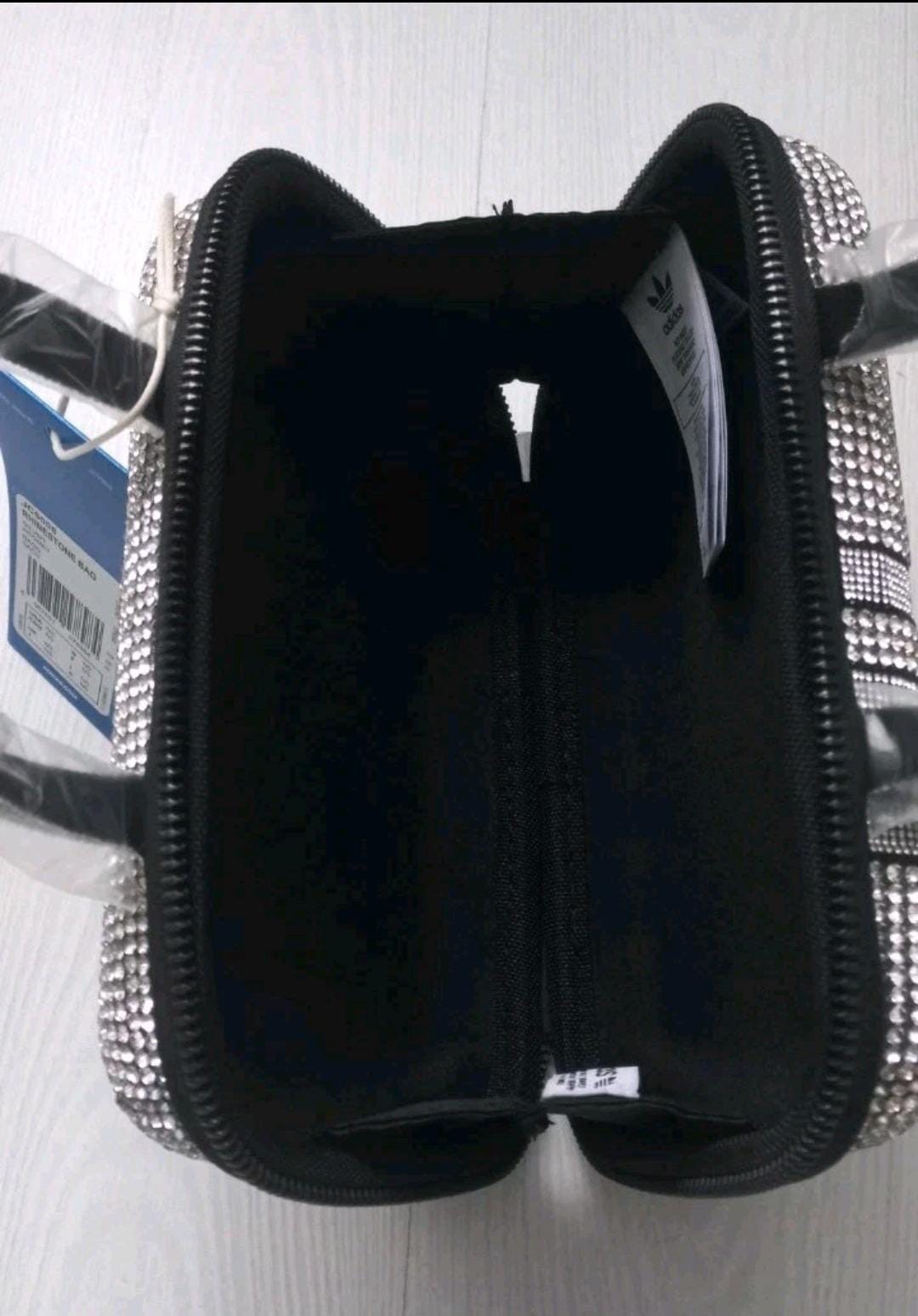 Adidas Originals Rhinestone Bag Silver JC6008 Crystal Clutch Viral Sold Out NWT