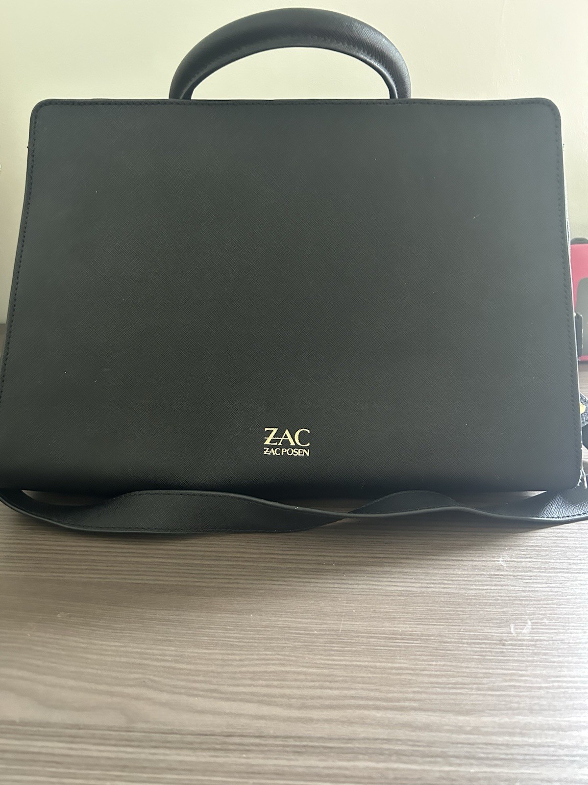 Zac Posen Eartha East / West Satchel Black Outline Shoulder Crossbody Bag
