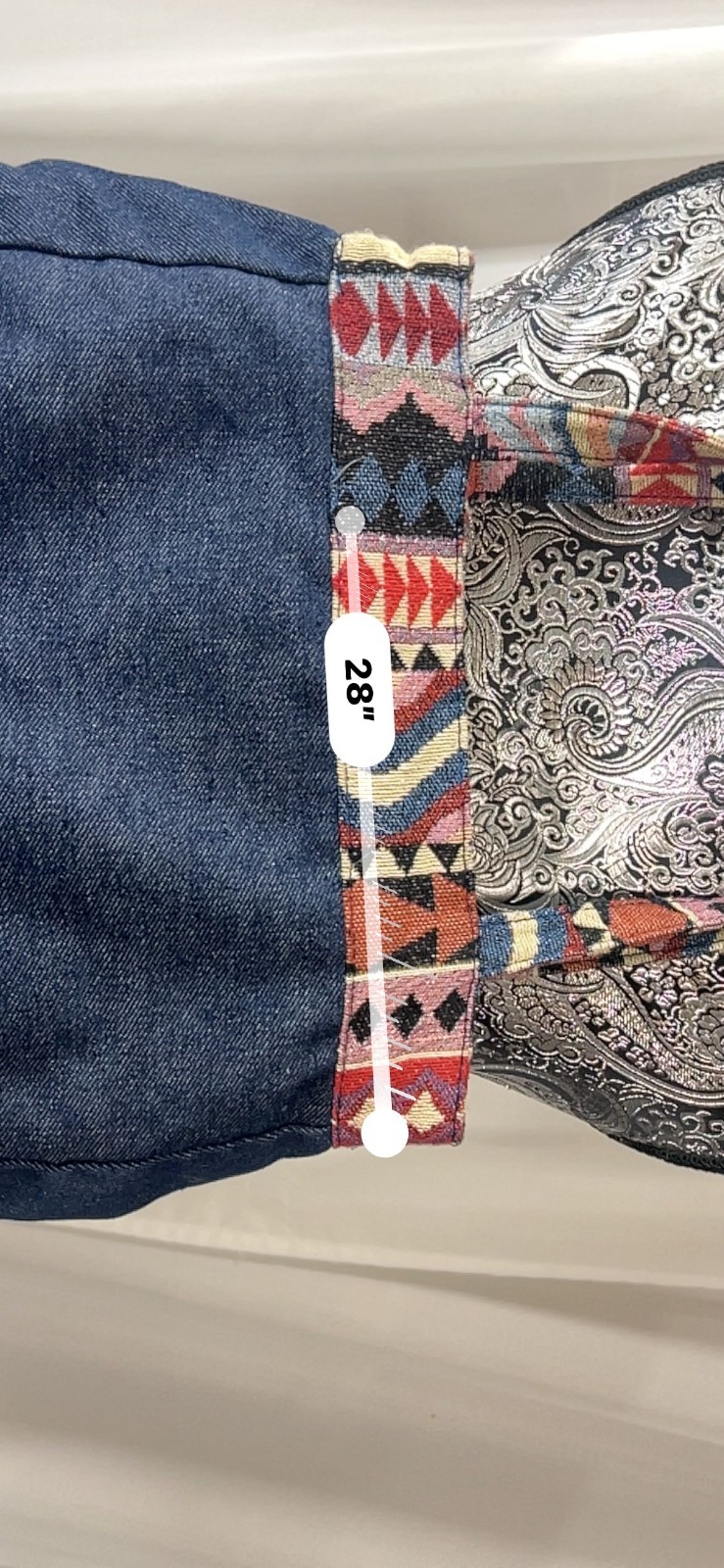 Canyon Sky Southwest Inspiration Denim Tapestry Purse Shoulder Bag Double Handle