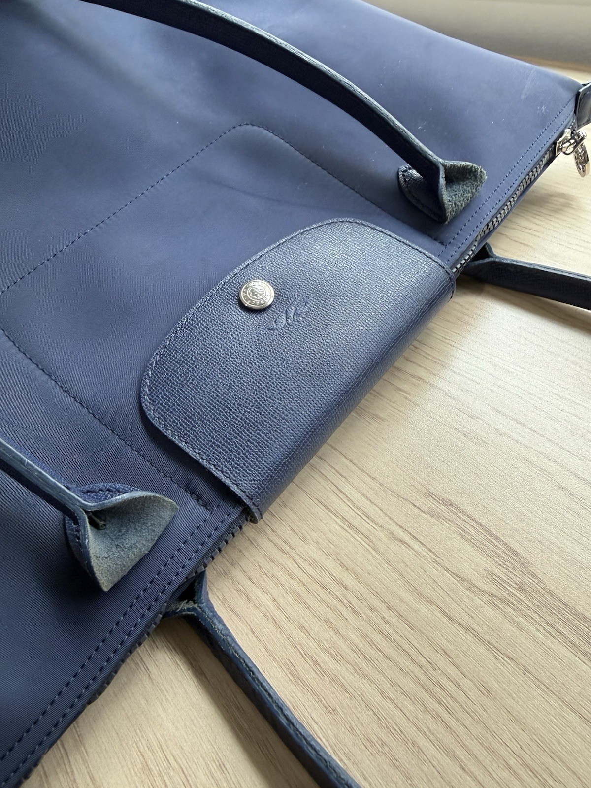 Longchamps Le Pliage Nylon Shoulder Tote Bag – Navy Blue – See Photos!