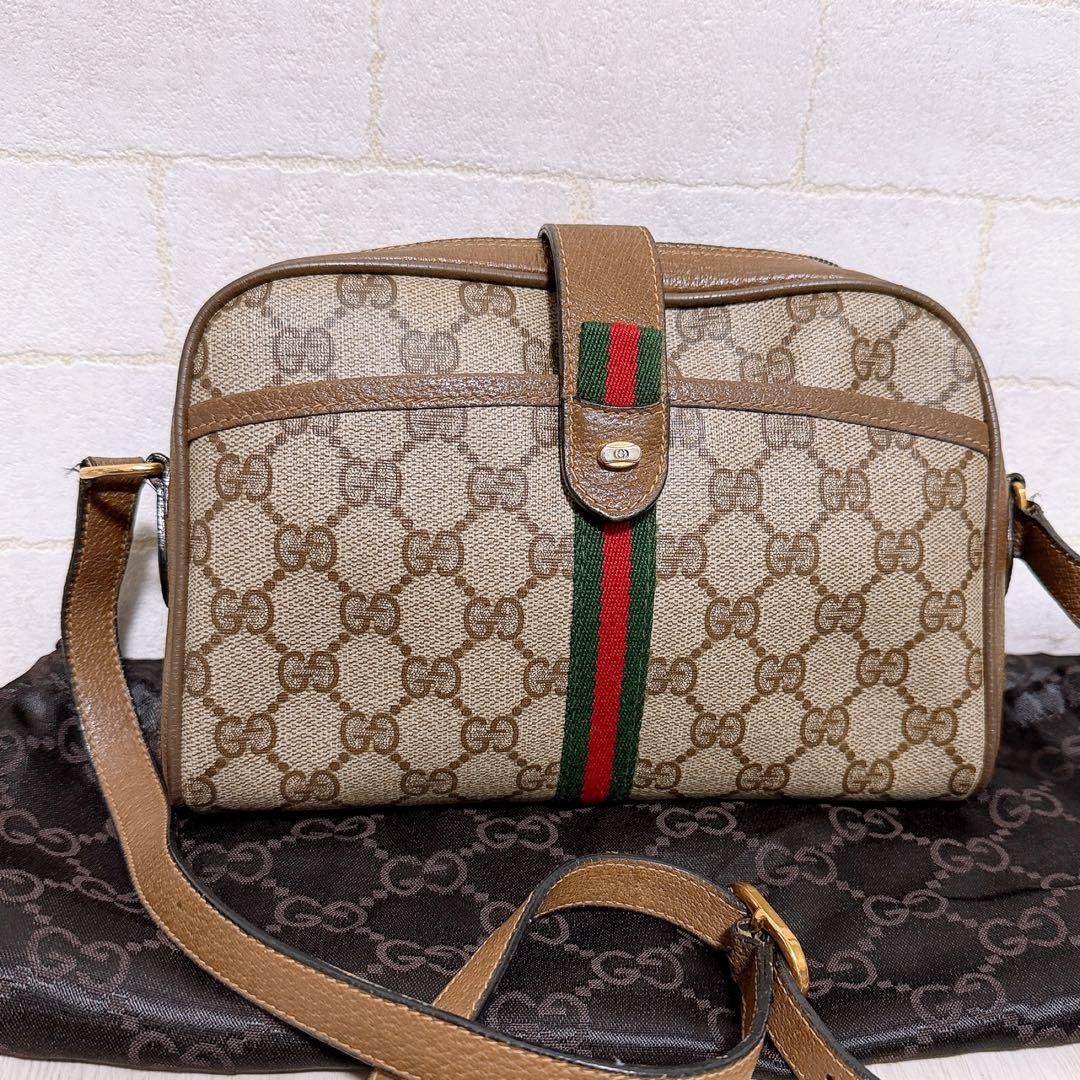 Gucci PVC Shoulder Bag Japan Mint Condition Used Designer 0711200