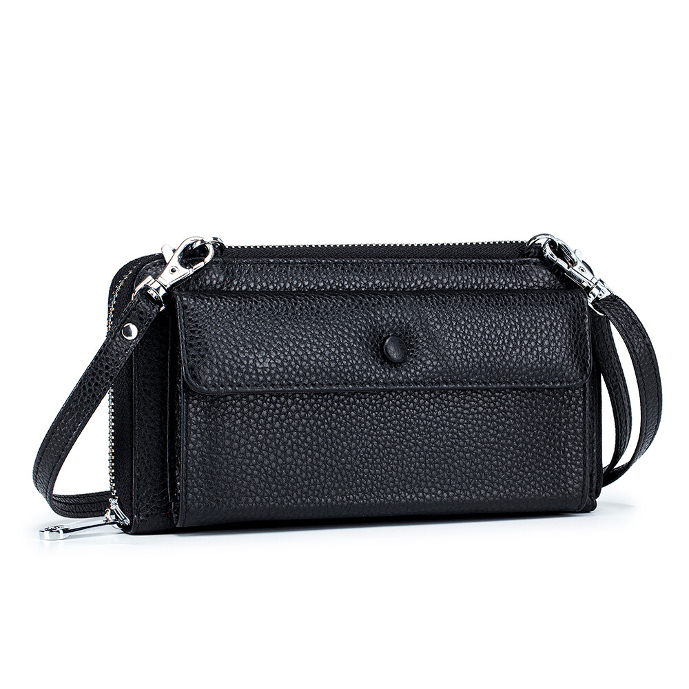 Crossbody Purse Shoulder Bag for Women Touch Screen Phone Wallet Handbag Black