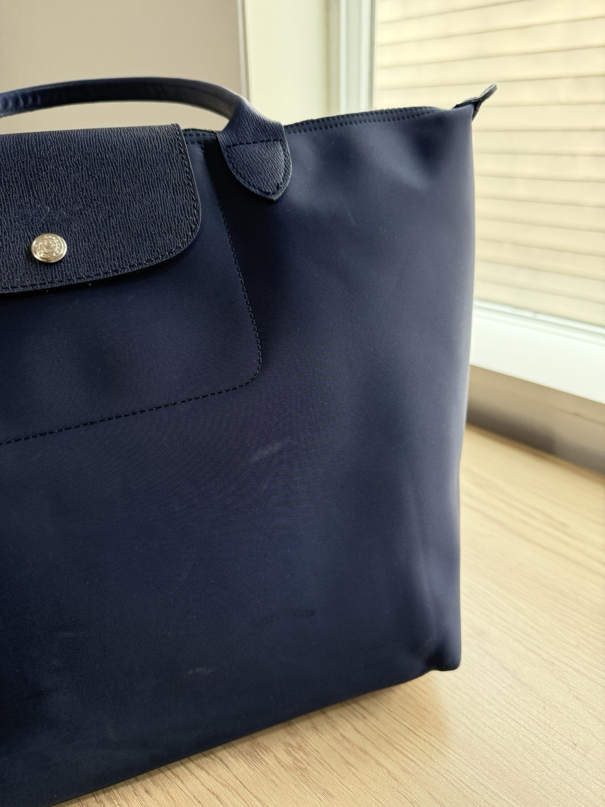 Longchamps Le Pliage Nylon Shoulder Tote Bag – Navy Blue – See Photos!