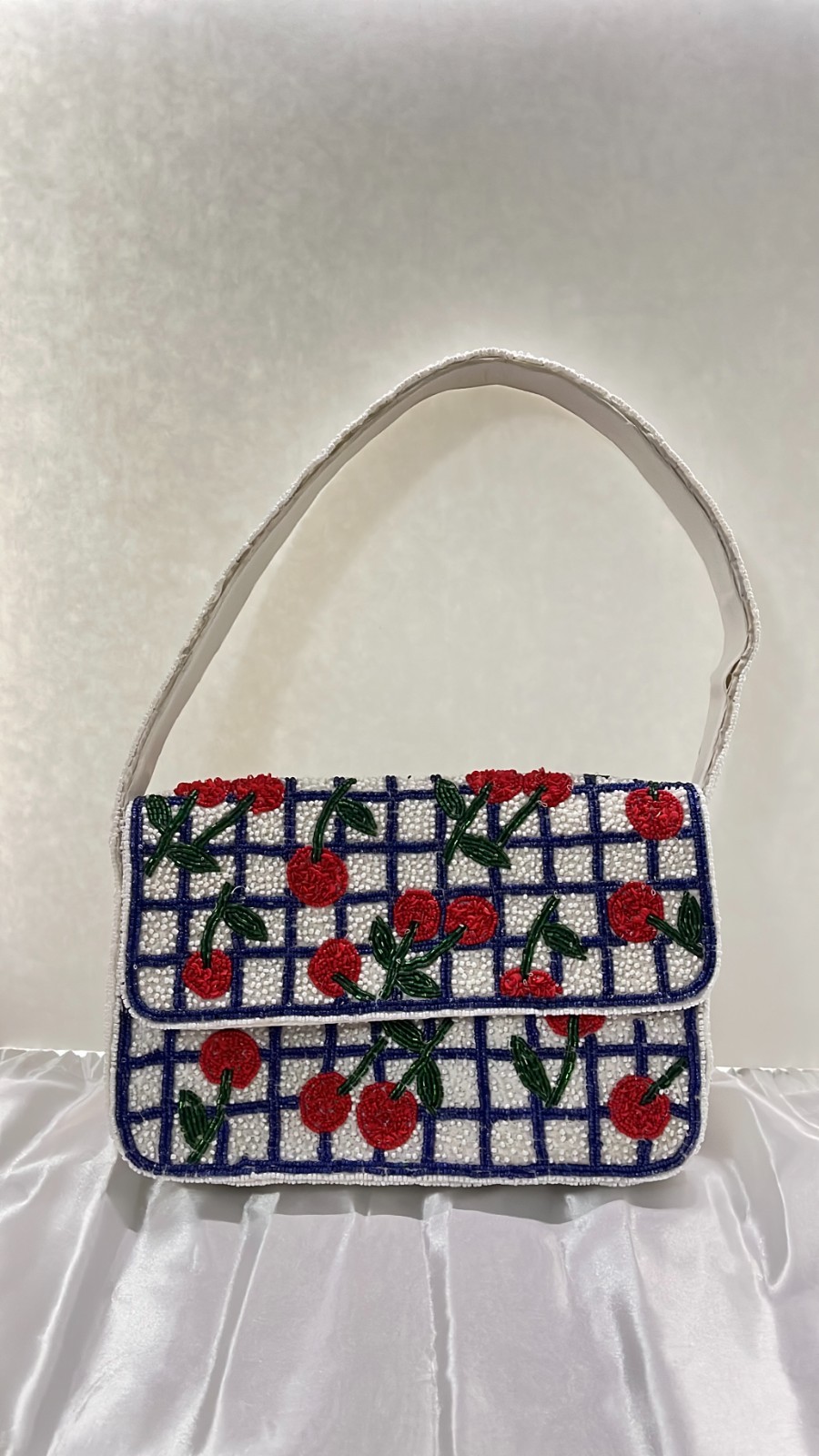 Cherry Checkered Beaded Bag Purse Made in India Viral TJ Maxx Marshall’s Bag