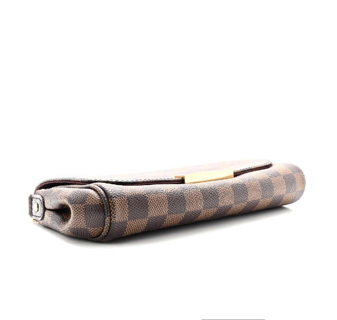 Louis Vuitton Damier Ebene Brown Flap Crossbody Bag Chain Detachable Strap