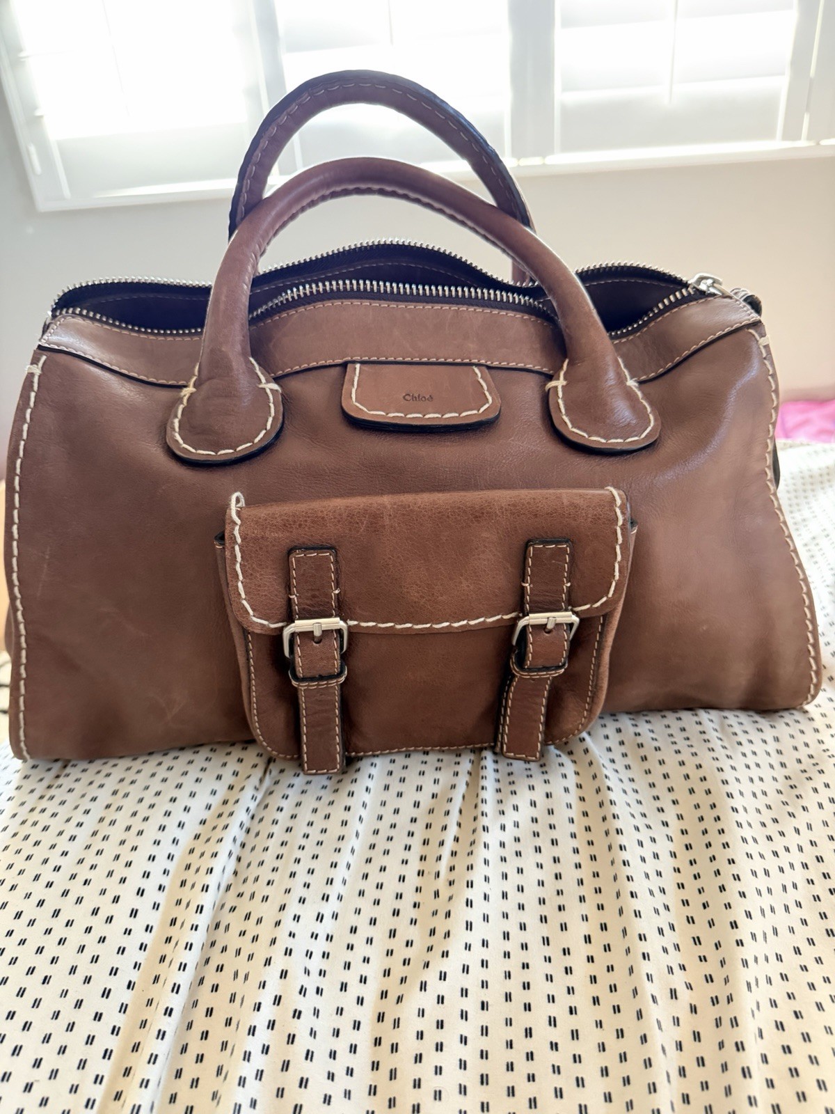 Chloé Edith Shoulder Bag Medium Brown Leather