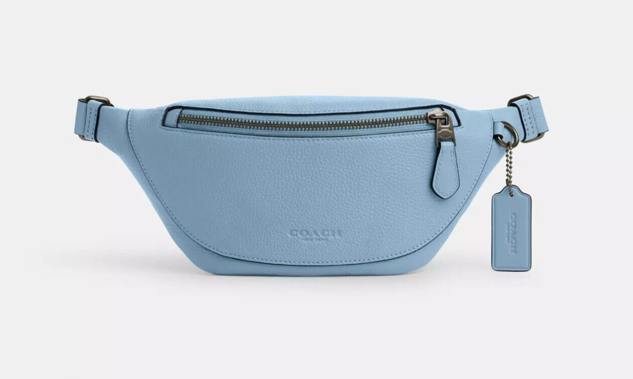 Coach Unisex Antique Nickel/Pool Warren Mini Leather Belt Bag (CR374) – NWT