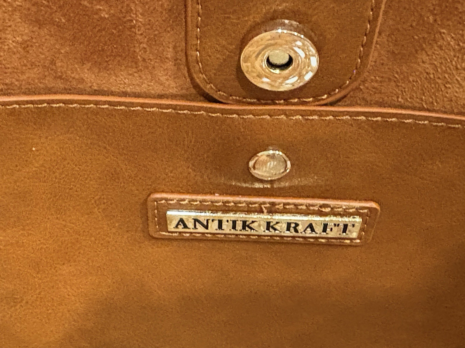 Antik Kraft Shoulder Tote Bag Purse & Pouch Brown New