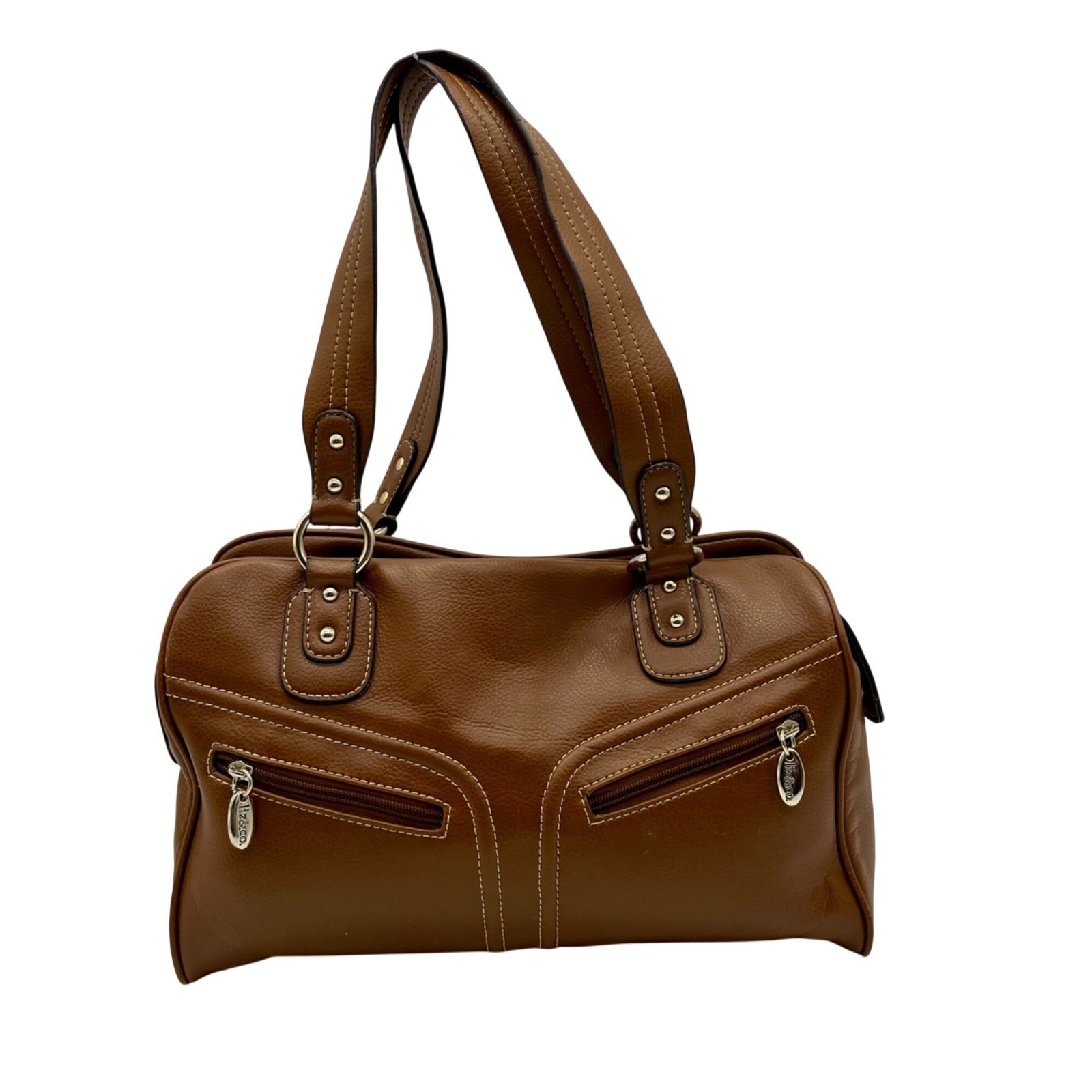 Liz & Co. Brown Vinyl Shoulder Bag