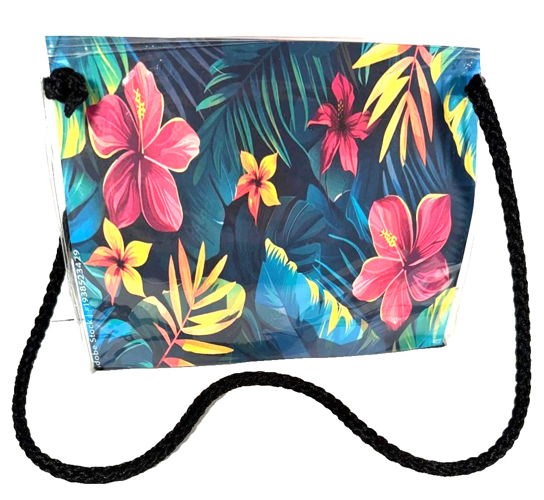 EXOTIC FLORAL #3 – Fun Handbag! – PERSONALIZE BACK w/Photos, Text, Images, Etc