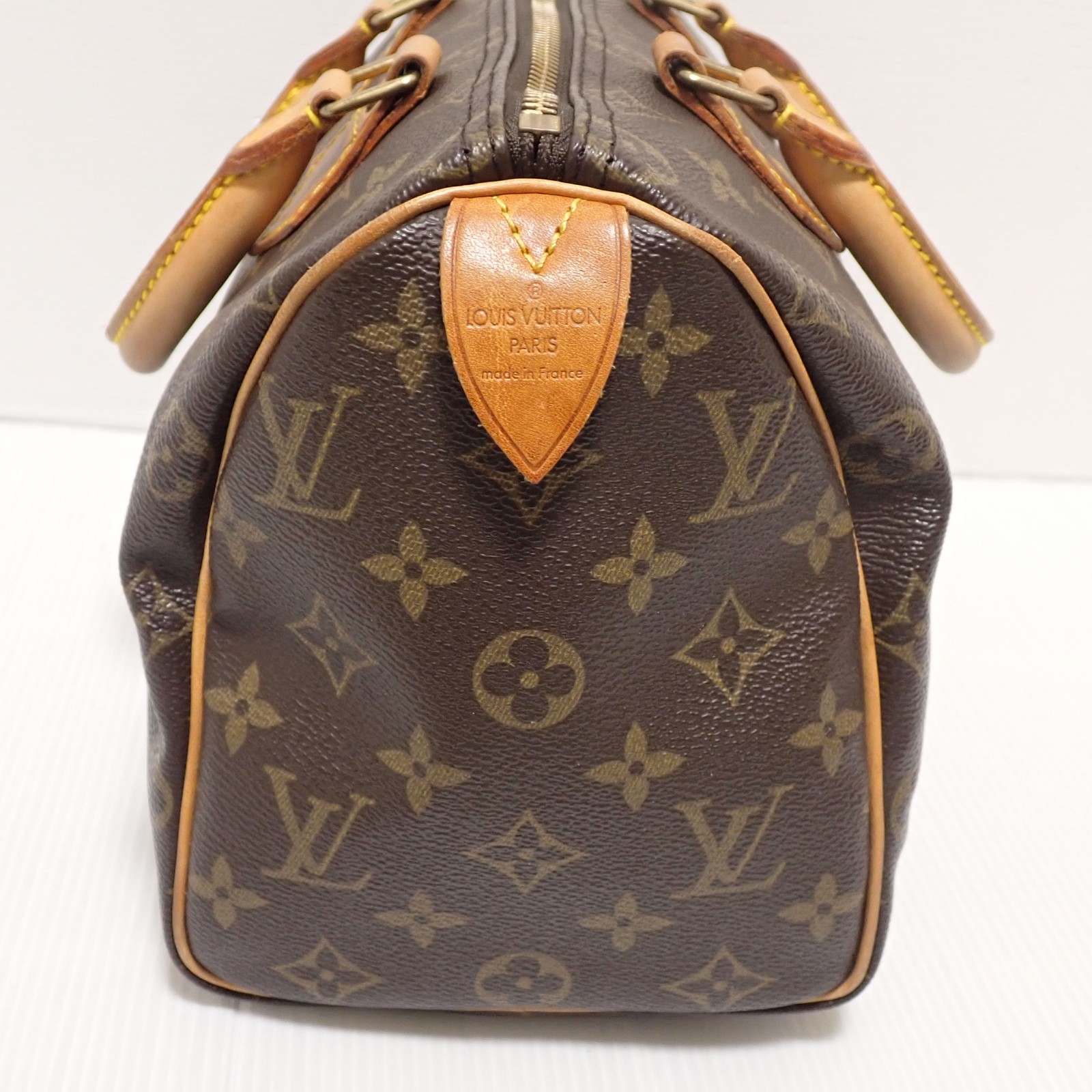 Louis Vuitton Monogram Speedy 25 Purse Bag M41528 Brown Pre-Owned VI0973