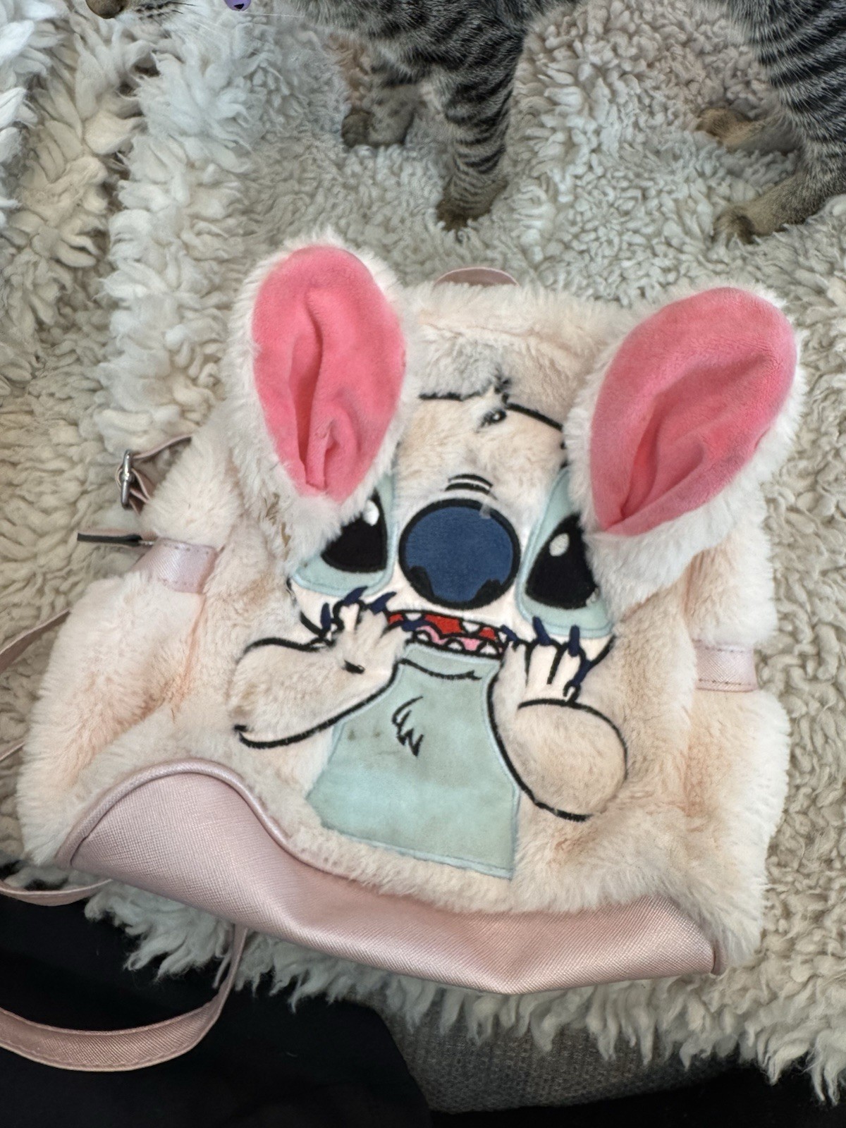 Pink Stich Backpack Purse