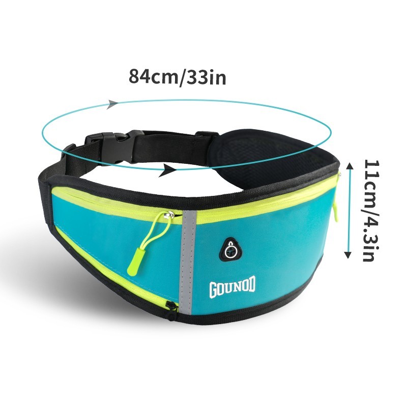 Sports Ultra Slim Fanny Pack Waist Bum Bag Belt Pouch Zip Bag Waterproof Running