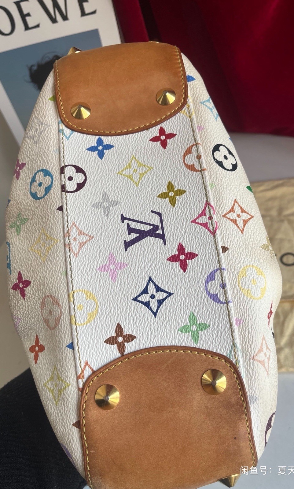 LOUIS VUITTON MONOGRAM Multicolor White Judy PM Shoulder Bag Handbag AUTH