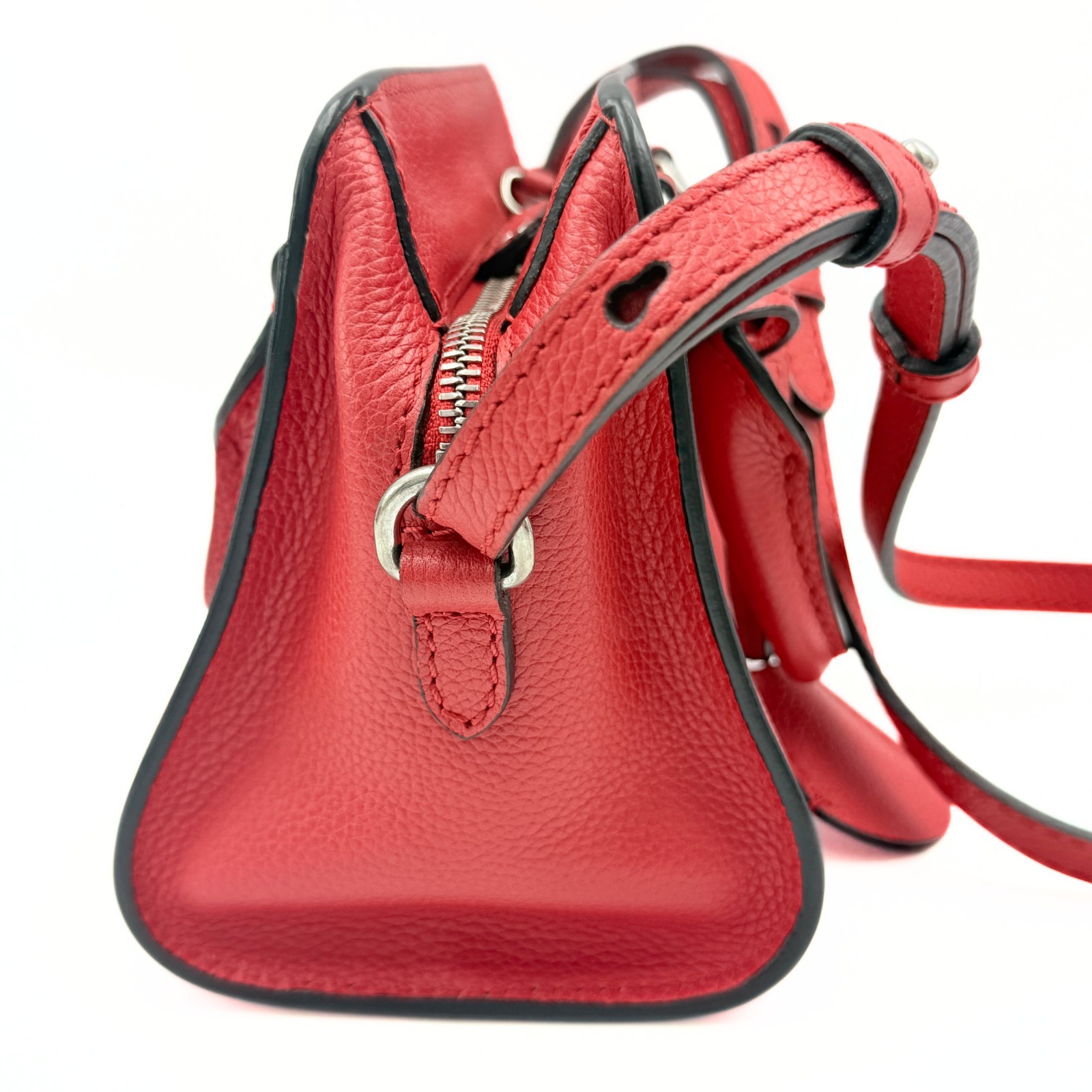 $1345 NWT Alexander McQueen Salmon Leather Skull Padlock Two-Way Satchel Bag