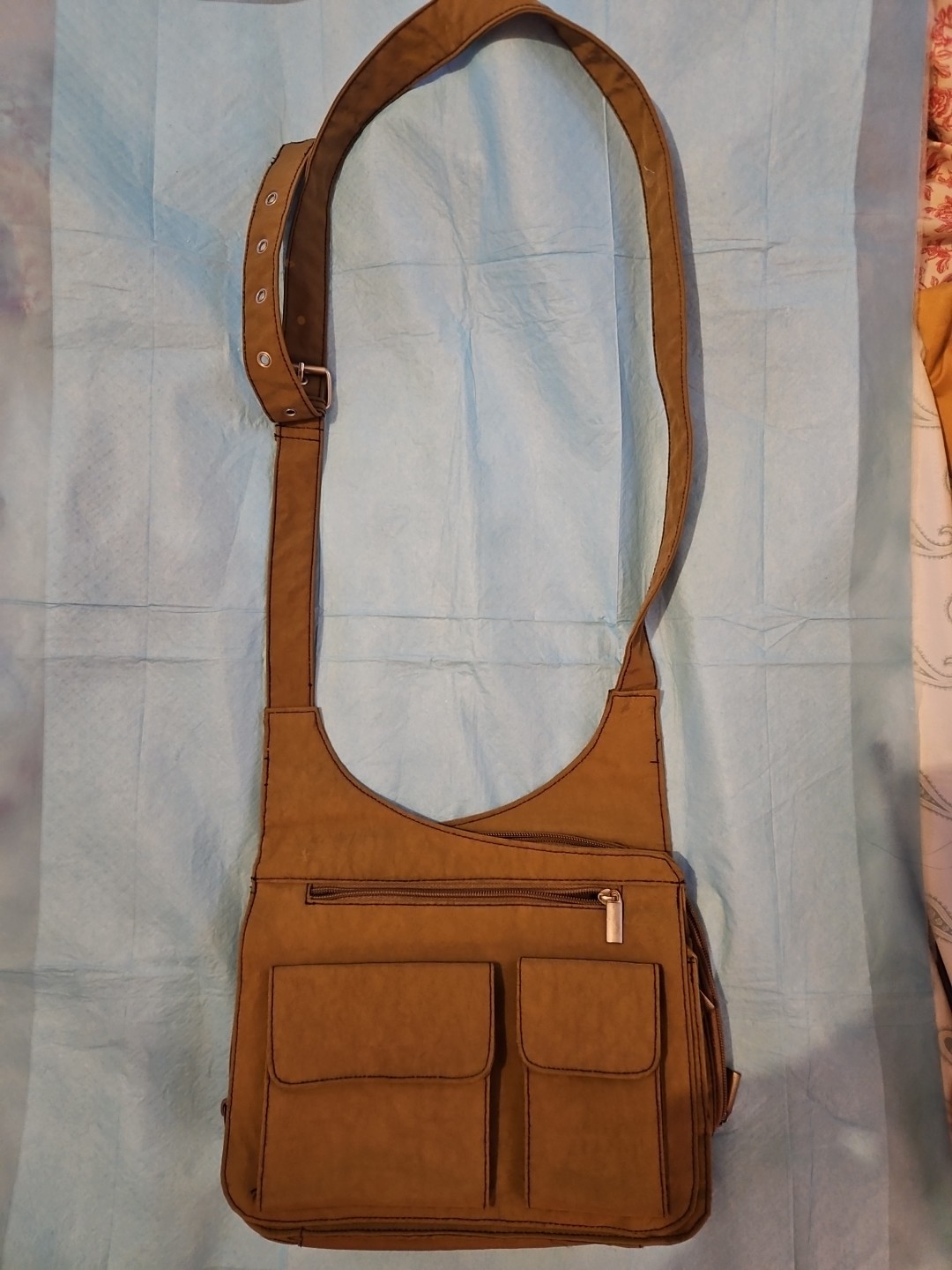 Canvas Messenger Bag Hobo Crossbody Bags with Multiple Pockets 11×8 Inches