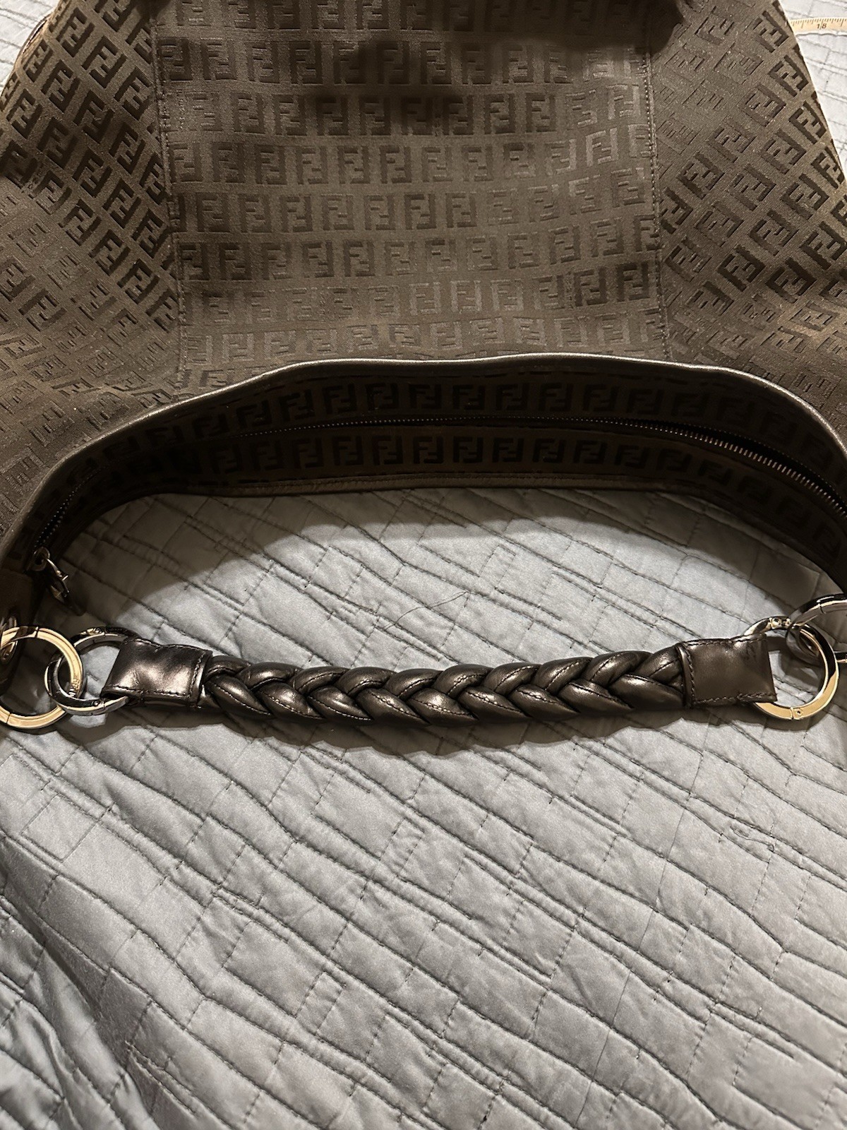 Fendi Black Zucchino FF Chef Vintage