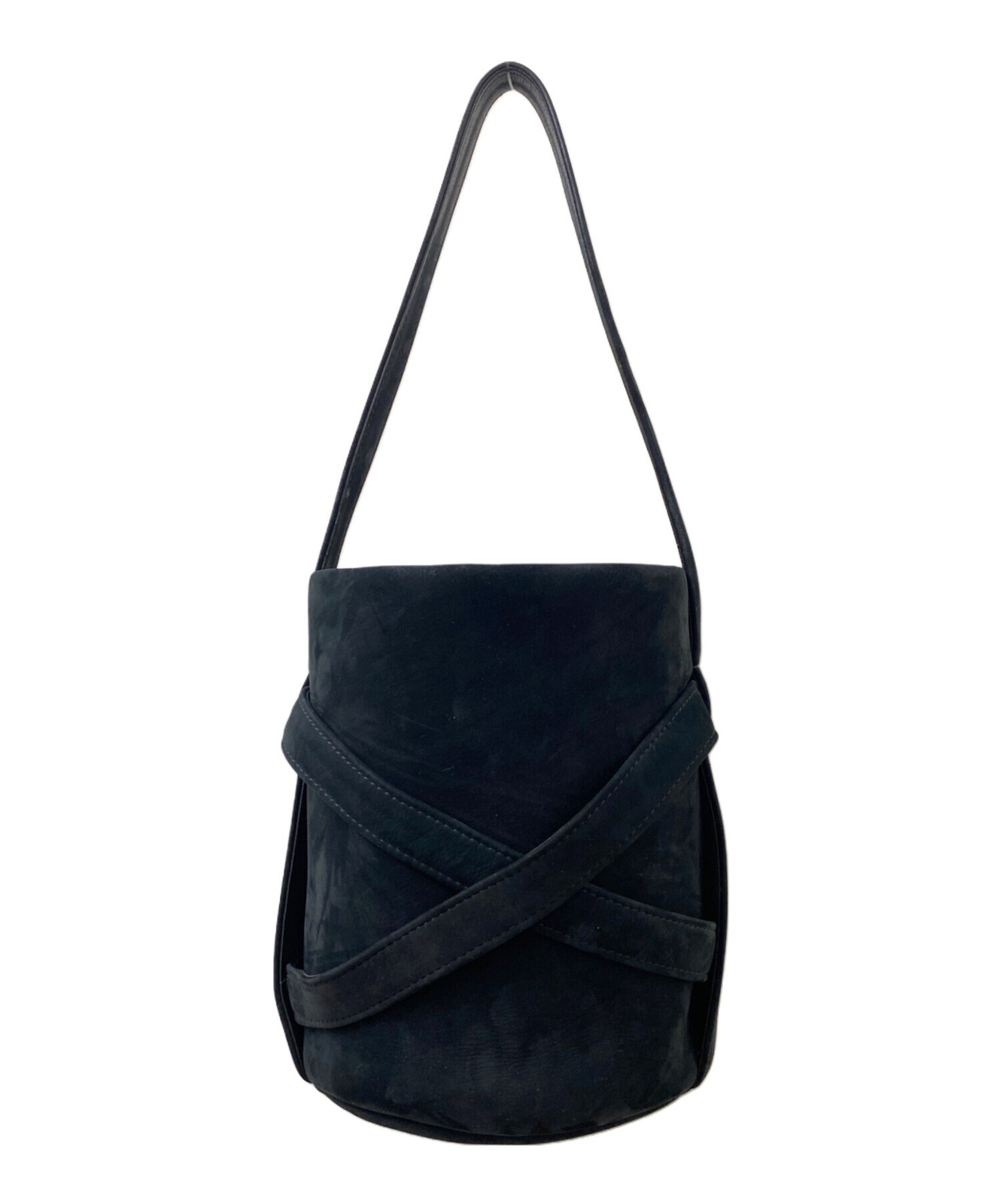 The Row MINI LEO BUCKET BAG Leather Black Handbag #TFB1094