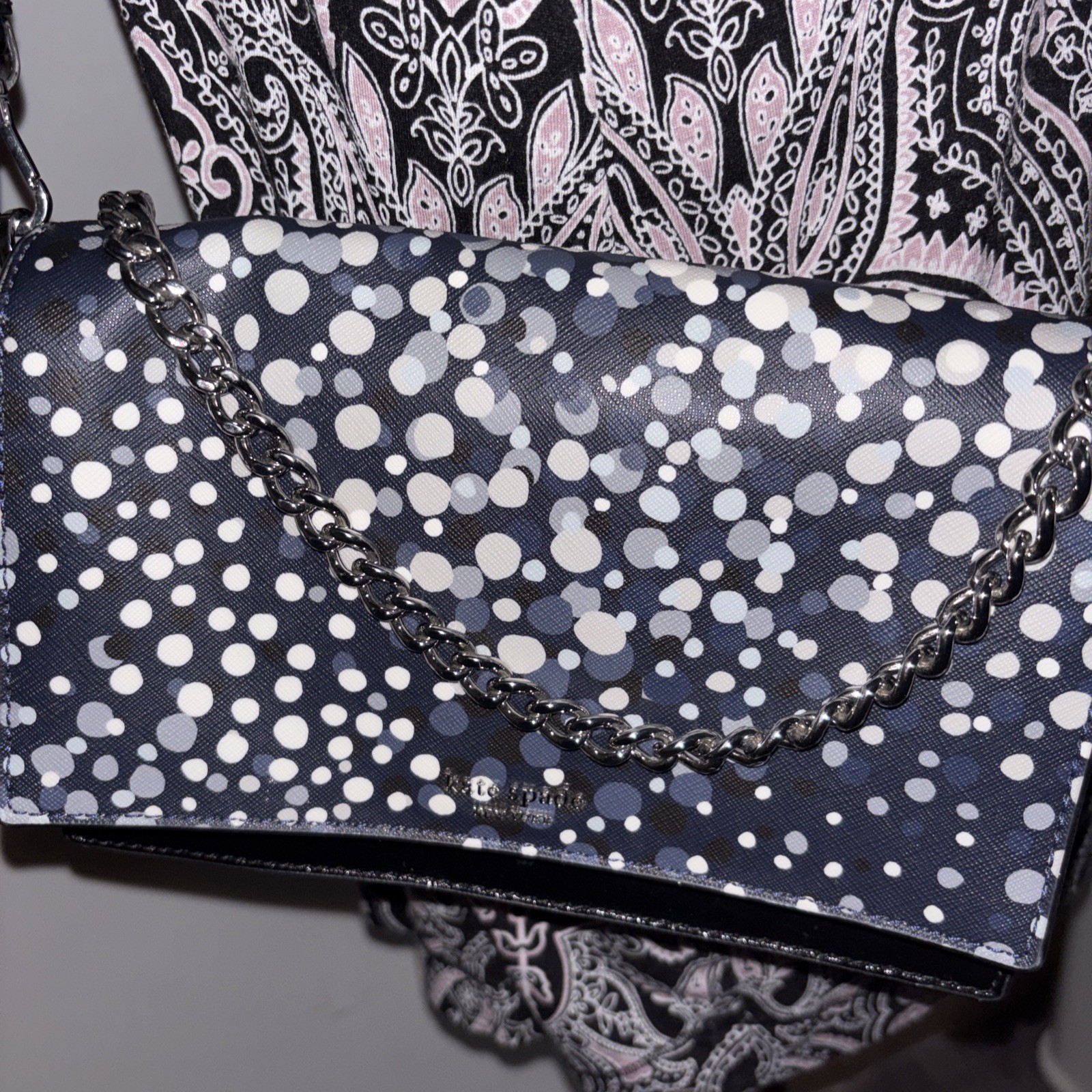 Kate Spade New York Small Crossbody Handbag Black Leather