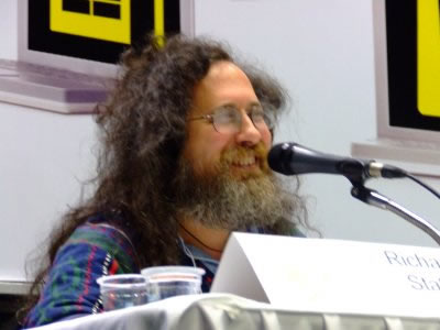 Stallman em sua palestra
