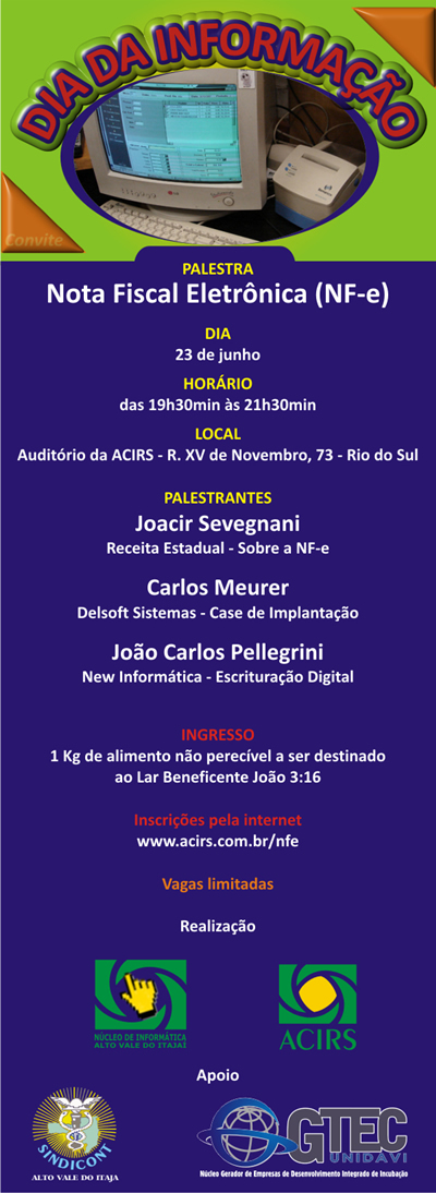 Dia da Informação: Palestra Nota Fiscal (NF-e)
