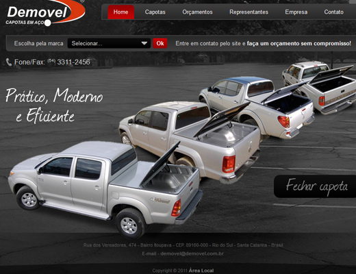 Demovel capotas em aço