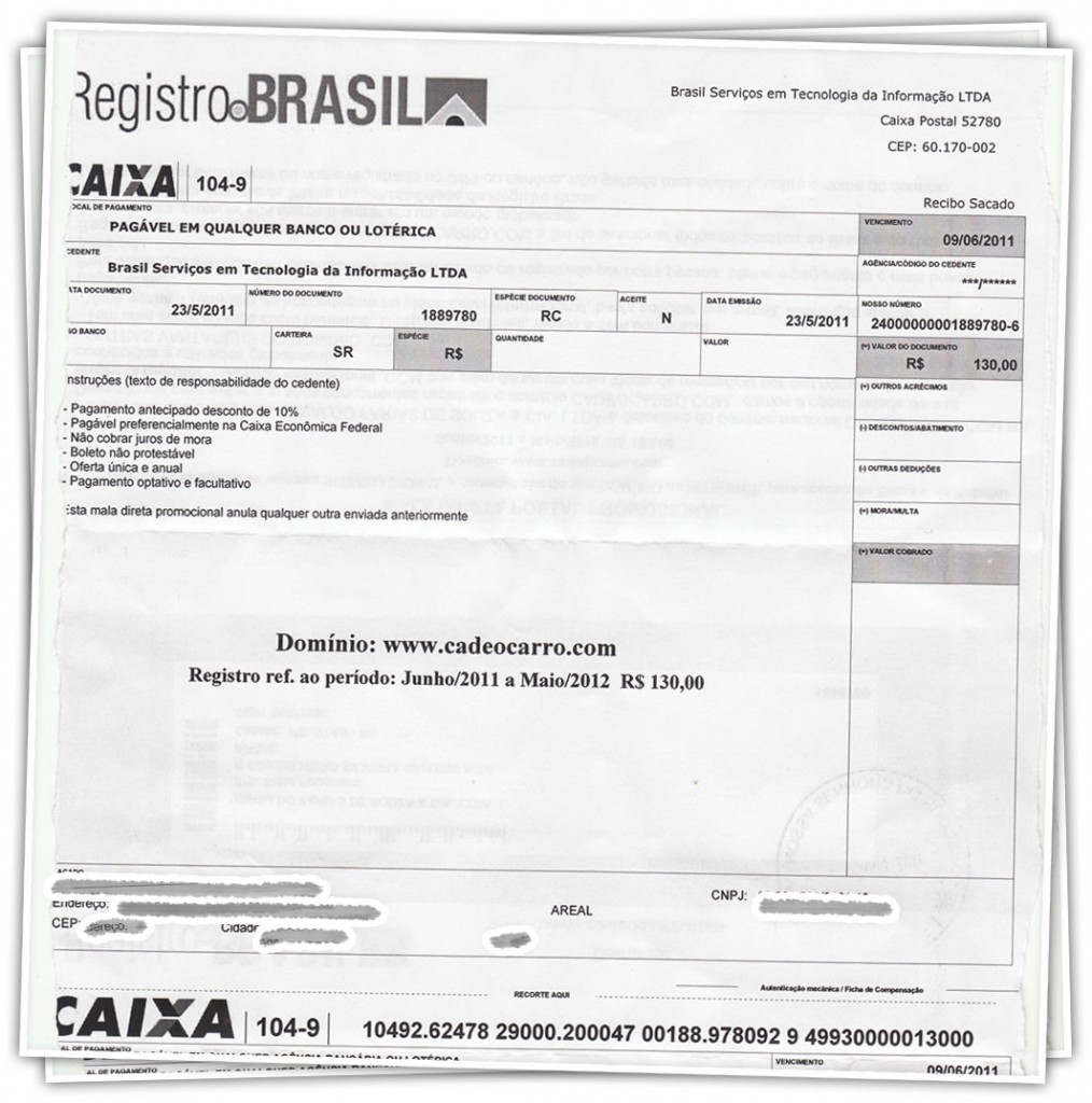 Registro . Brasil -> CUIDADO