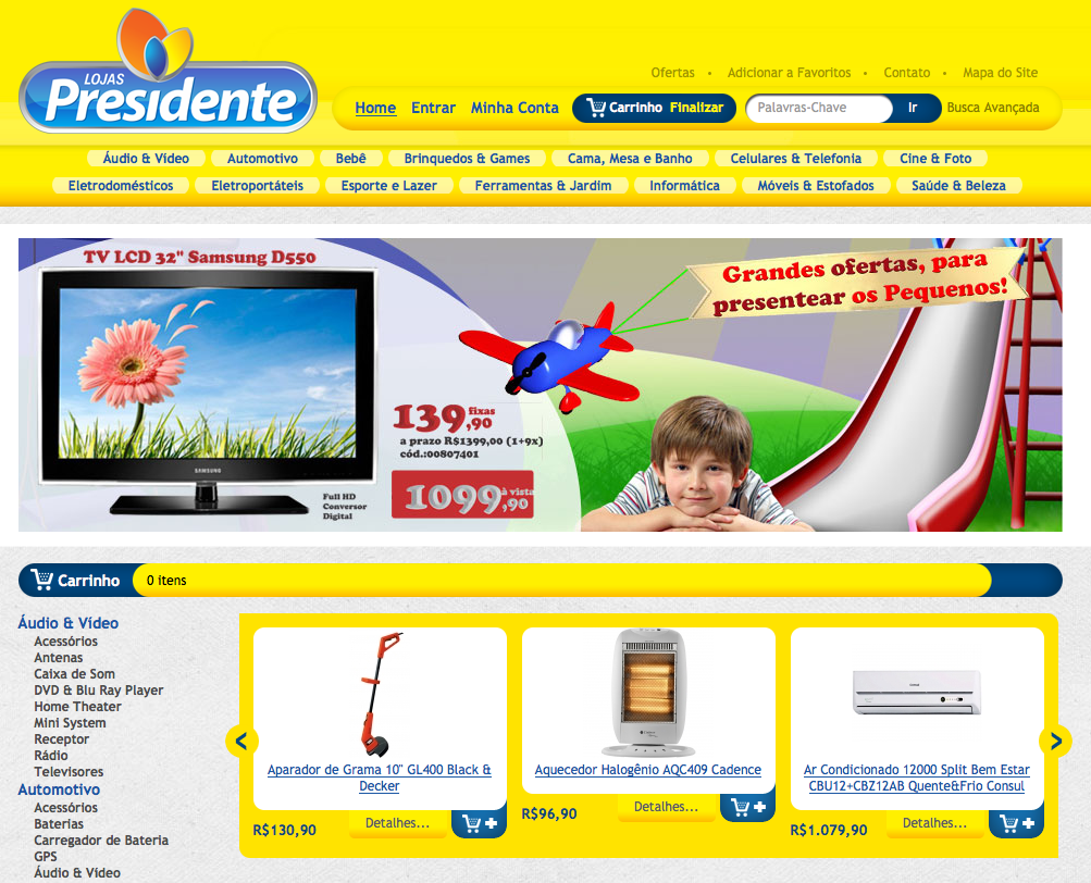 Lançamento e-Commerce - Lojas Presidente