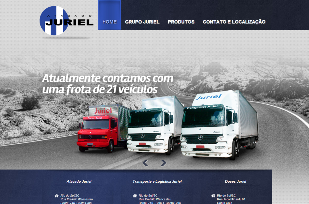 Novo site do Atacado Juriel