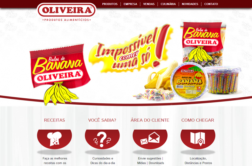 Site da Oliveira em versão Mobile