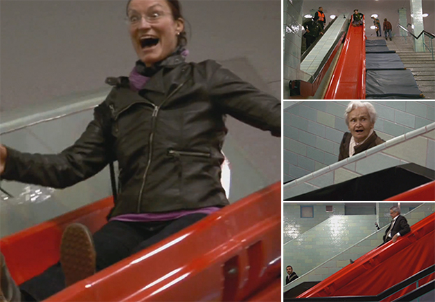 Escada é para os fracos: os fortes usam escorregadores