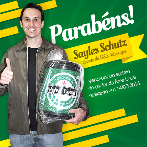 Vencedor do sorteio do cooler - Área Local