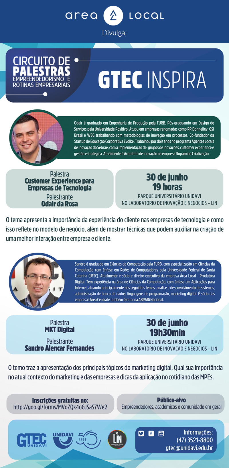 Circuito de palestras - GTEC Inspira